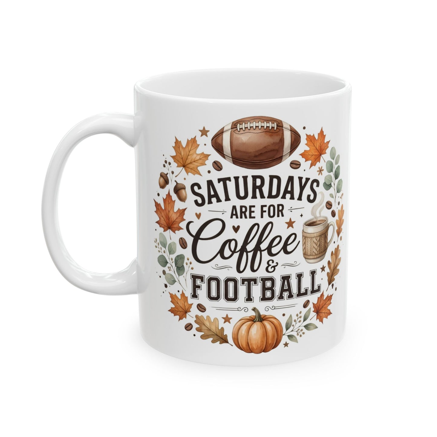 Fall Coffee Mug – Sweater Weather & Cozy Fall Ceramic Mug | Autumn Coffee Cup | Cute Pumpkin Season Gift | 11oz & 15oz