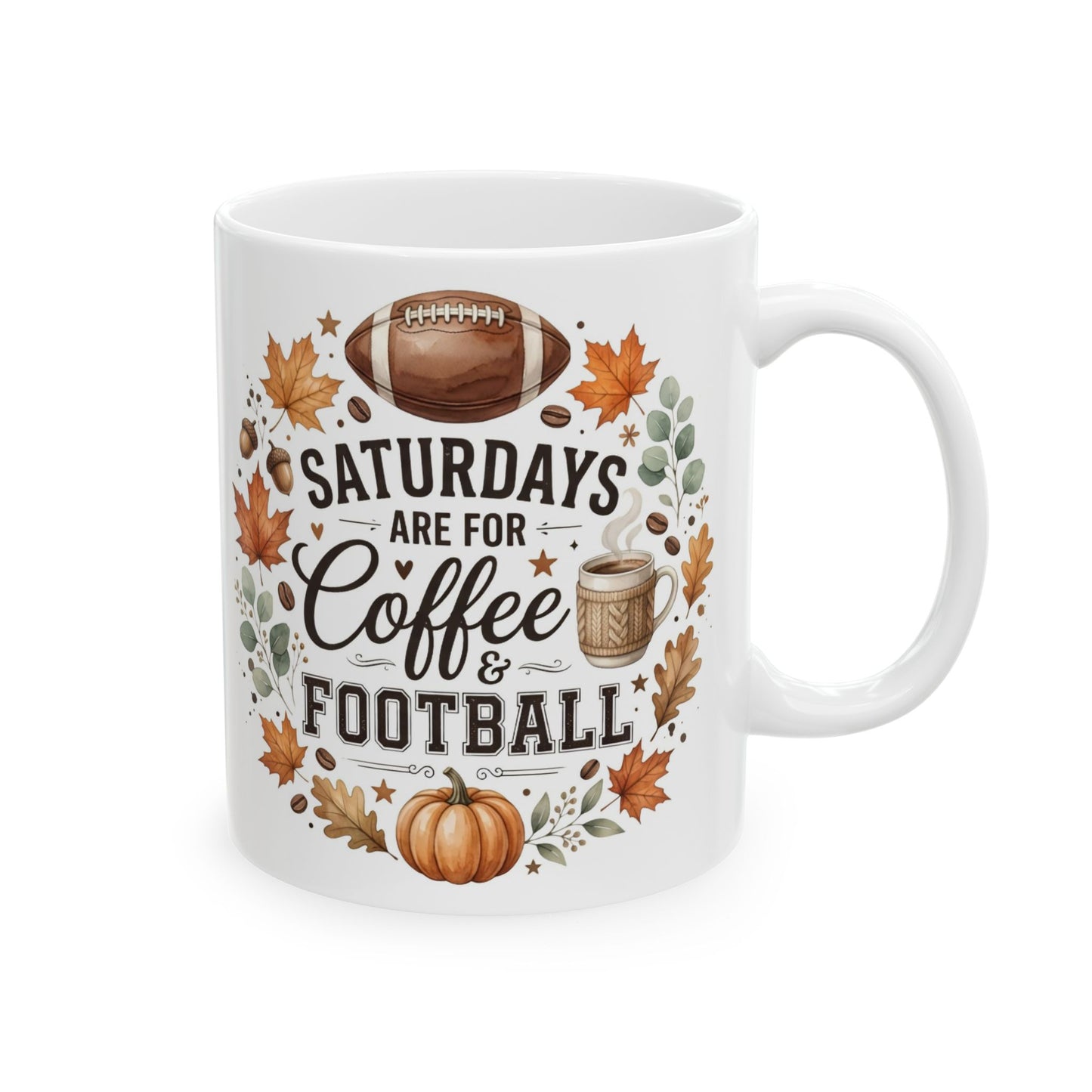 Fall Coffee Mug – Sweater Weather & Cozy Fall Ceramic Mug | Autumn Coffee Cup | Cute Pumpkin Season Gift | 11oz & 15oz