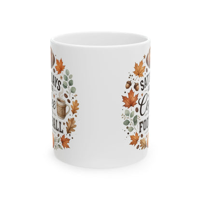 Fall Coffee Mug – Sweater Weather & Cozy Fall Ceramic Mug | Autumn Coffee Cup | Cute Pumpkin Season Gift | 11oz & 15oz