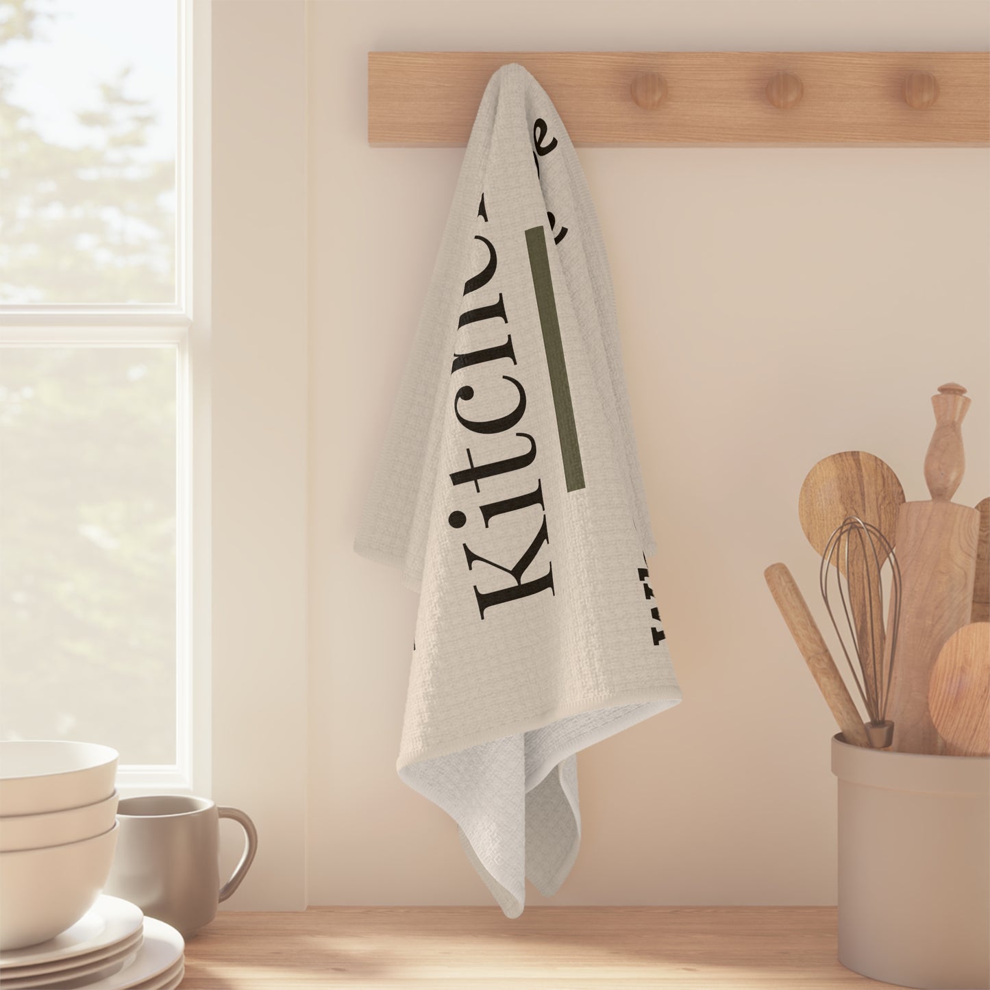 Nonna's Kitchen Tea Towel | Italian Farmhouse Cotton Dish Towel | Cozy Kitchen Decor Gift